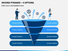 inverse Pyramid – 4 Options PPT slide 1