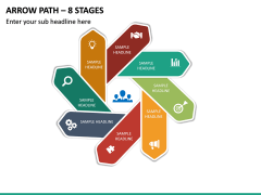 Arrow Path – 8 Stages PPT Slide 2