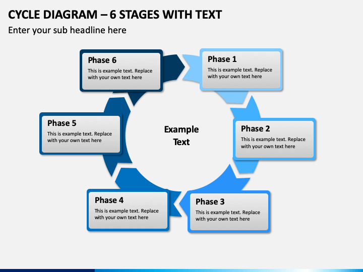 Cycle Diagram – 6 Stages With Text PPT Slide 1