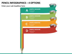 Pencil Infographics – 4 Options PPT Slide 2