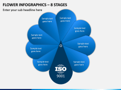 Flower Infographics – 8 Stages PPT slide 1