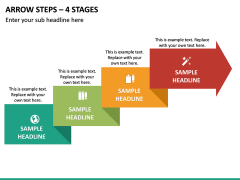 Arrow Steps - 4 Stages PPT Slide 2