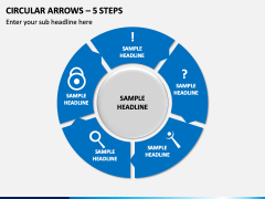Circular Arrows – 5 Phases PPT Slide 1