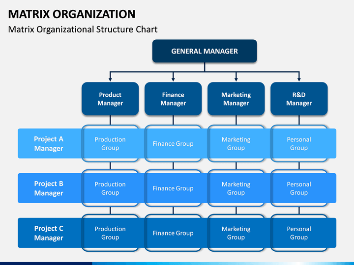 Matrix Organization PowerPoint and Google Slides Template - PPT Slides