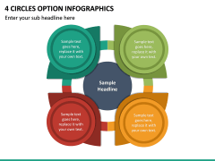 4 Circles Option Infographics PPT slide 2