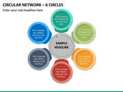 Circular Network – 6 Circles PPT Slide 2