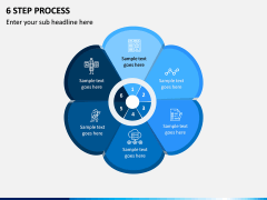 6 Step Process PPT slide 1