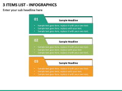 3 Items List - Infographics PPT slide 2