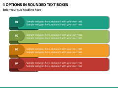 4 Options in Rounded Text Boxes PPT slide 2