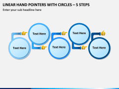 Linear Hand Pointers With Circles – 5 Steps PPT Slide 1