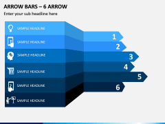 Arrow Bars - 6 Arrow PPT Slide 1