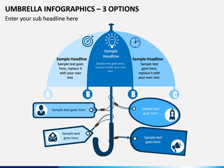 Umbrella Infographics – 3 Options PPT slide 1