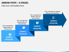 Arrow Steps - 4 Stages PPT Slide 1