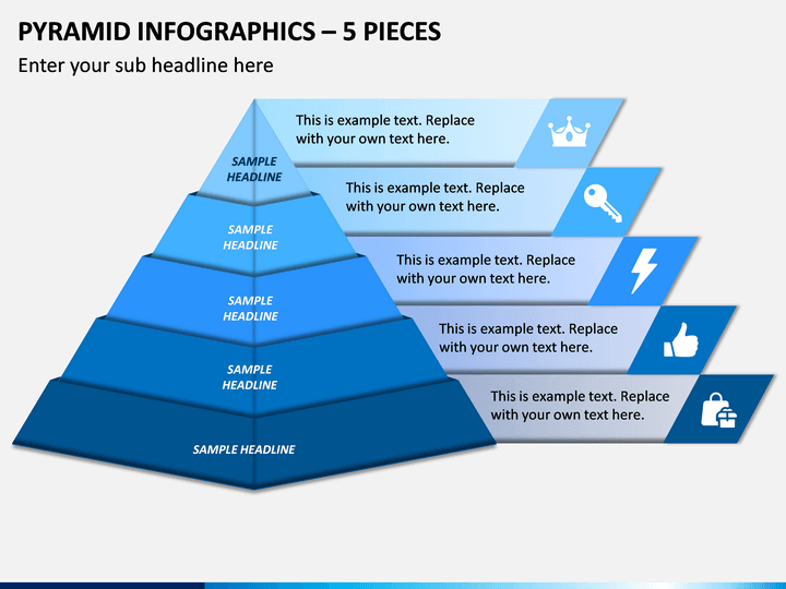 Pyramid Infographics – 5 Pieces PPT Slide 1