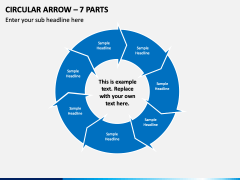 Circular Arrow – 7 Parts PPT Slide 1
