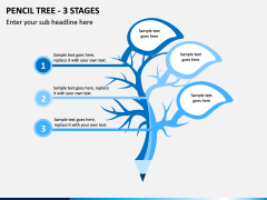 Pencil Tree - 3 Stages PPT slide 1