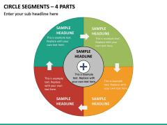 Circle Segments – 4 Parts PPT Slide 2