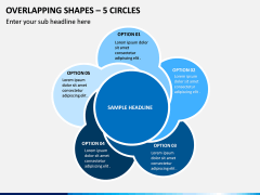 Overlapping Shapes – 5 Circles PPT Slide 1