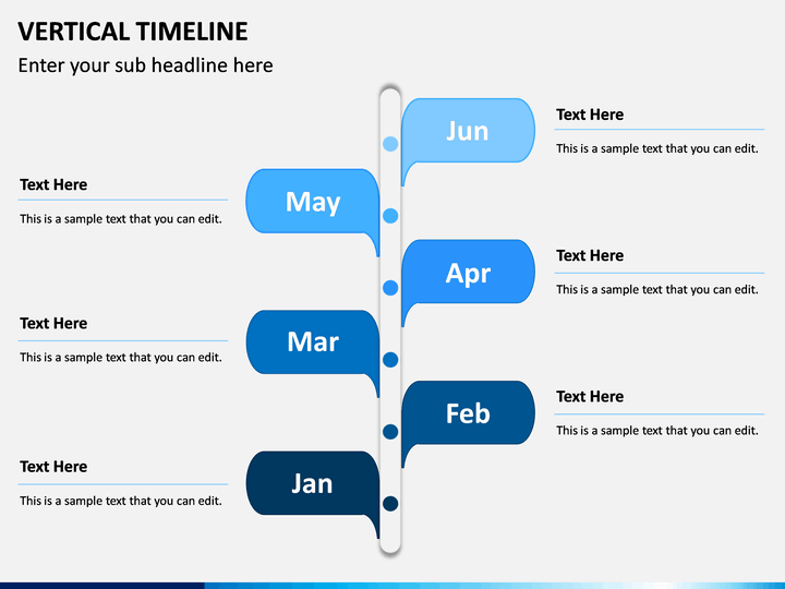 history timeline template vertical