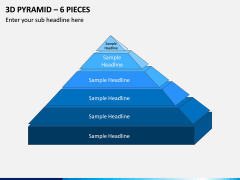 3d Pyramid – 6 Pieces PPT Slide 1