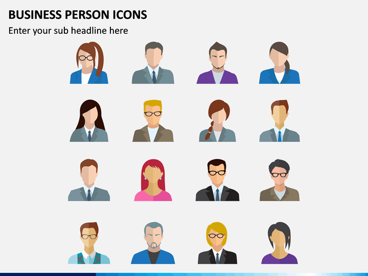 Business Person Icons PPT Slide 1