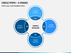 Circle Steps – 4 Stages PPT Slide 1