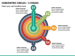 Concentric Circles – 5 Stages PPT Slide 2