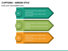 3 Options – Arrow Style PPT slide 2