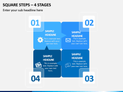 Square Steps – 4 Stages PPT Slide 1