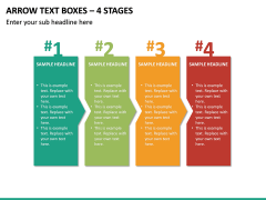 Arrow Text Boxes – 4 Stages PPT Slide 2