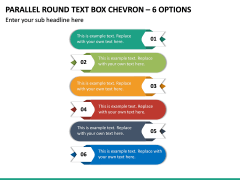 Parallel Round Text Box Chevron – 6 Options PPT Slide 2