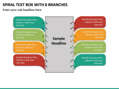 Spiral Text Box with 8 Branches PPT slide 2