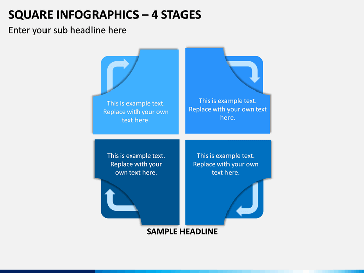 Square Infographics – 4 Stages PPT Slide 1