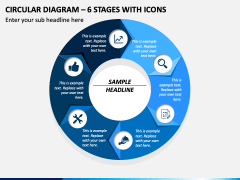 Circular Diagram – 6 Stages With Icons PPT Slide 1