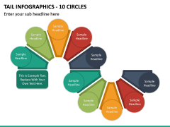 Tail Infographics - 10 Circles PPT Slide 2
