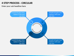 4 Step Process - Circular PPT slide 1