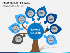 Tree Diagram – 8 Stages PPT Slide 1