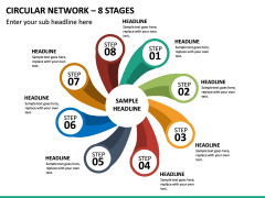 Circular Network – 8 Stages PPT Slide 2