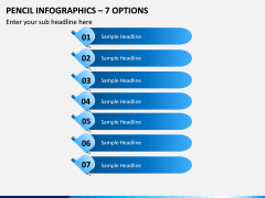 Pencil Infographics – 7 Options PPT Slide 1