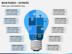 Bulb Puzzle – 10 Pieces PPT Slide 1