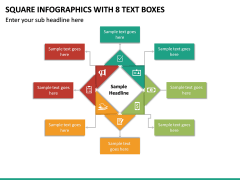 Square Infographics with 8 Text Boxes PPT slide 2