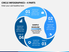 Circle Infographics – 4 Parts PPT Slide 1