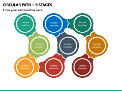 Circular Path – 9 Stages PPT Slide 2