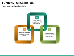 3 Options – Origami Style PPT slide 2