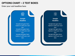 Options Chart – 2 Text Boxes PPT slide 1