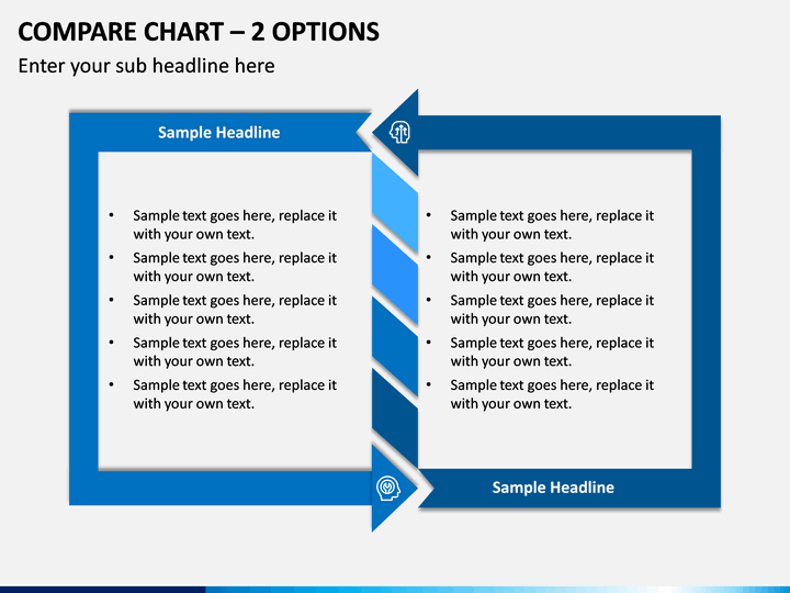 Compare Chart – 2 Options PPT slide 1