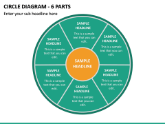 Circle Diagram - 6 Parts PPT Slide 2