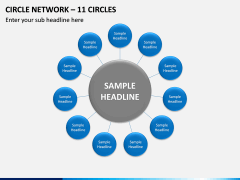 Circle Network – 11 Circles PPT Slide 1