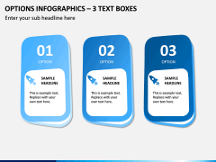 Options Infographics – 3 Text Boxes PPT Slide 1