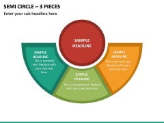 Semi Circle – 3 Pieces PPT Slide 2
